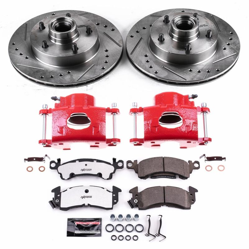 PSB Z26 Street Warrior Kit - Power Stop 1977 Pontiac Ventura Front Z26 Street Kit w/Cals