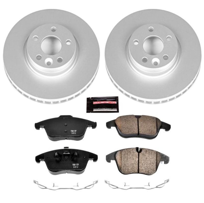 PSB Z23 Evolution Coated Kit - Power Stop 11-14 Volvo S60 Front Z23 Evolution Sport Coated Brake Kit