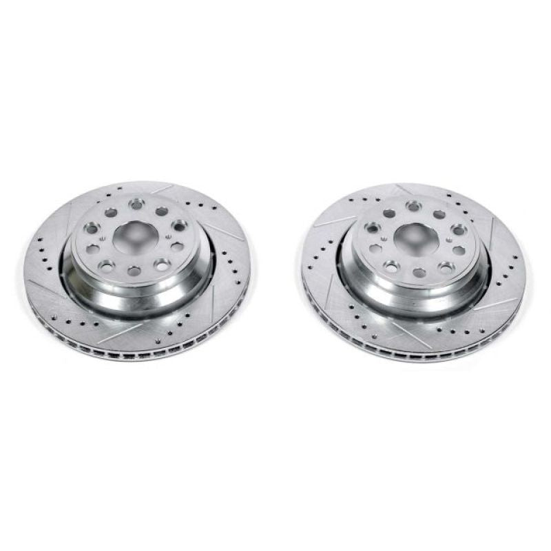 PSB Evolution Drill/Slot Rotor - Power Stop 07-17 Lexus LS460 Rear Evolution Drilled & Slotted Rotors - Pair