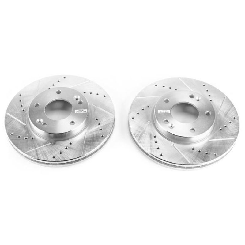 PSB Evolution Drill/Slot Rotor - Power Stop 07-10 Kia Rondo Front Evolution Drilled & Slotted Rotors - Pair