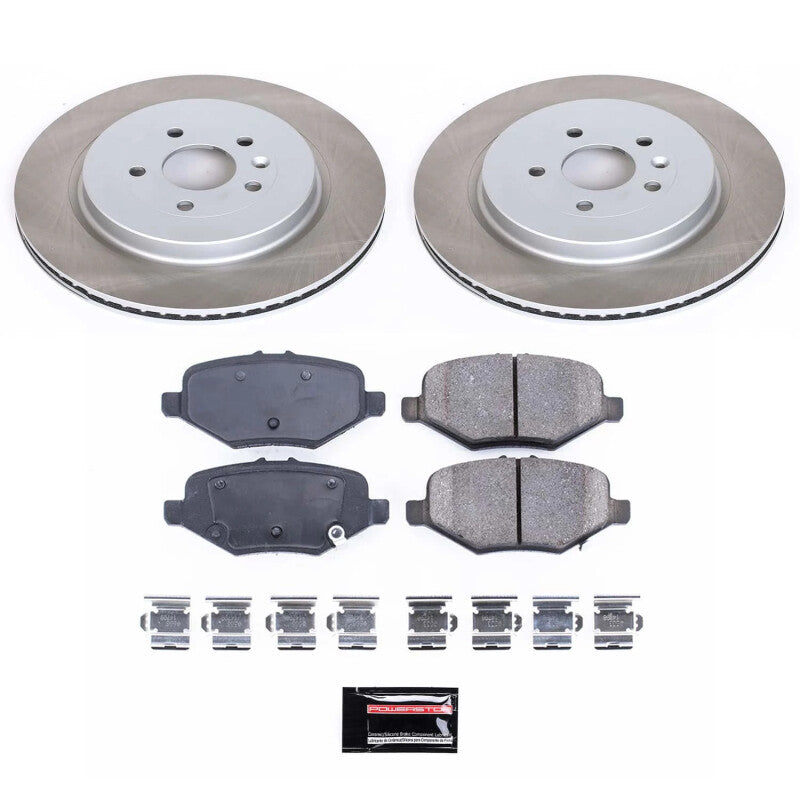 PSB Semi-Coated Rotor Kits - Power Stop 13-19 Lincoln MKT Rear Semi-Coated Rotor Kit