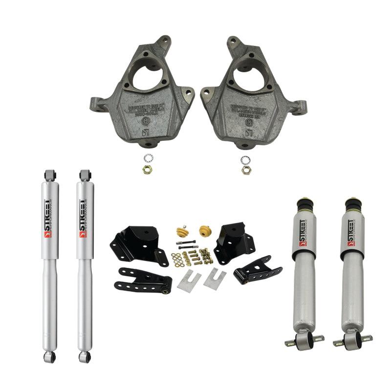 BT Lowering Kit w Shocks - Belltech LOWERING KIT 99-06 GM Silverado/Sierra 1500 2WD/4WD 2in F / 4in R w/ Street Perf Shocks
