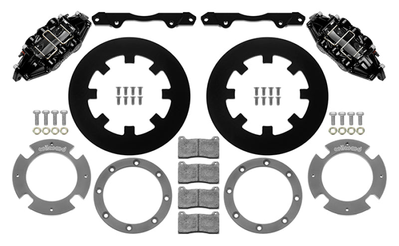 WIL UTV Big Brake Kits - Wilwood 17-21 Can-Am X3RS Black 6-Piston Rear Kit 11.25in - Undrilled Rotors