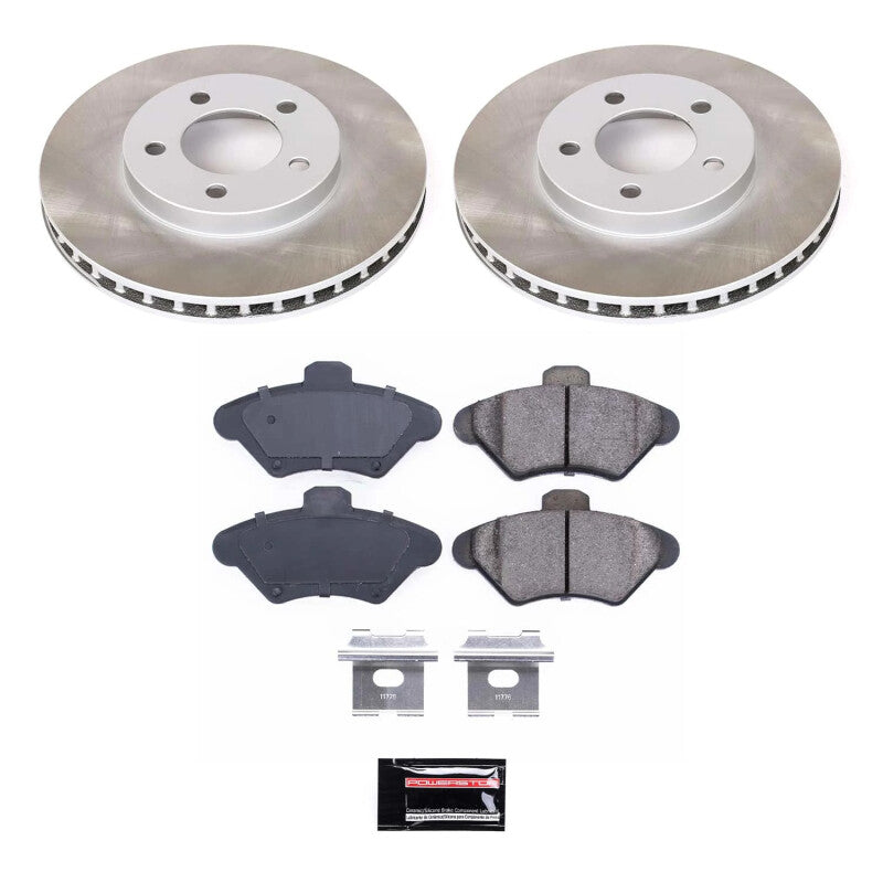 PSB Semi-Coated Rotor Kits - Power Stop 93-97 Mercury Cougar Front Semi-Coated Rotor Kit
