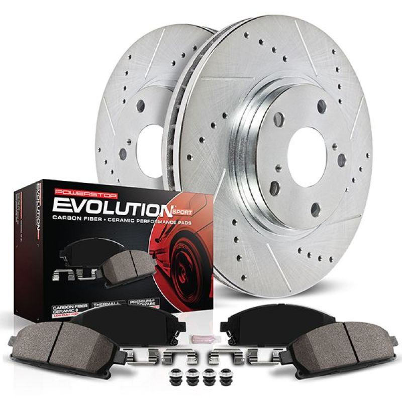 PSB Z23 Evolution Kit - Power Stop 2021 GMC Acadia Front Z23 Evolution Brake Kit