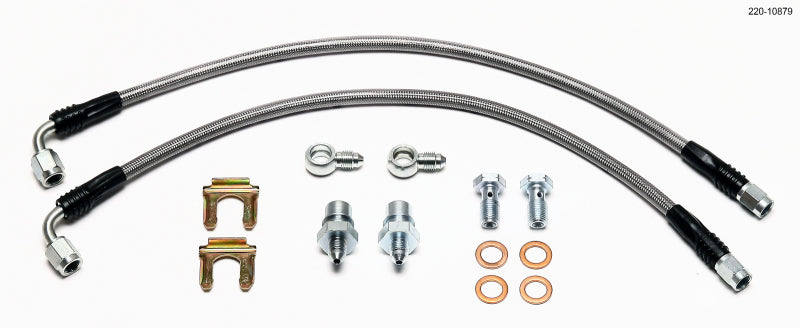 WIL Flexline Brake Hose - Wilwood Flexline Kit Rear Mini Cooper w/ Combination Parking Brake Caliper