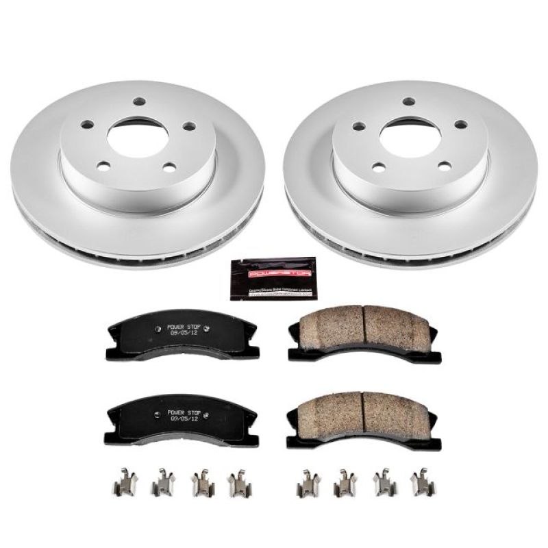 PSB Z17 Evolution Coated Kit - Power Stop 99-04 Jeep Grand Cherokee Front Z17 Evolution Geomet Coated Brake Kit