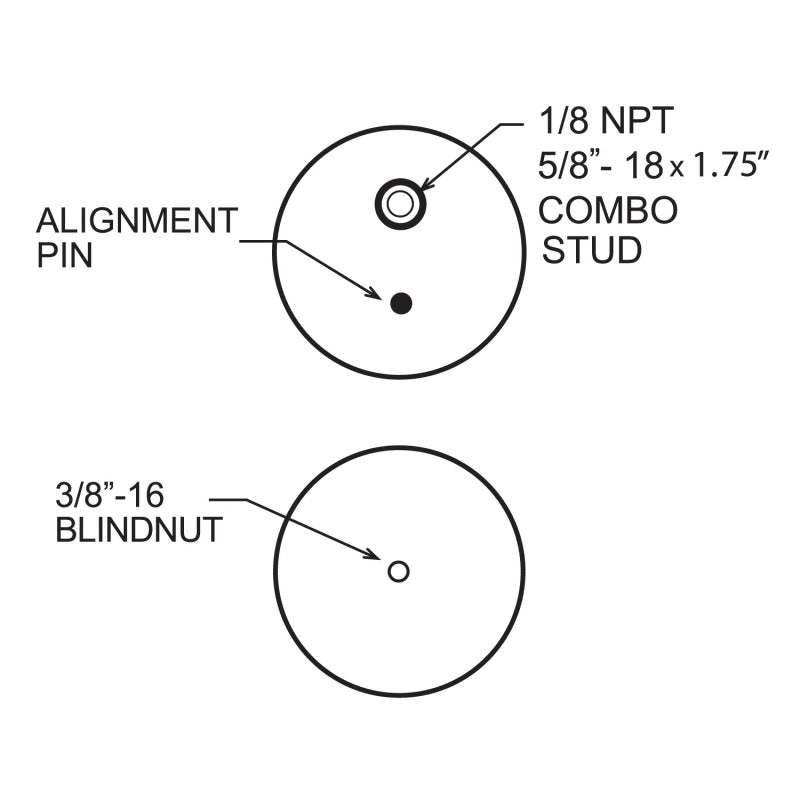 FIR Replacement Air Springs - Firestone Ride-Rite Replacement Bellow 267CZ (For Kit PN 2445) (W217606410)