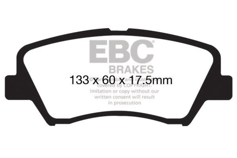 EBC Yellowstuff Brake Pad Sets - EBC 13+ Hyundai Elantra 1.8 Yellowstuff Front Brake Pads