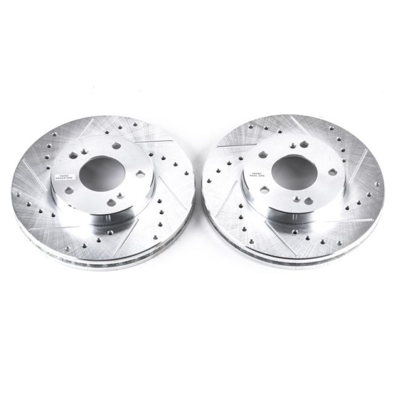 PSB Evolution Drill/Slot Rotor - Power Stop 93-97 Infiniti J30 Front Evolution Drilled & Slotted Rotors - Pair