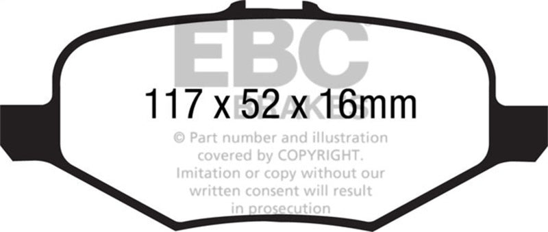 EBC Ultimax2 Brake Pad Sets - EBC 13+ Ford Explorer 3.5 Twin Turbo 4WD Ultimax2 Rear Brake Pads