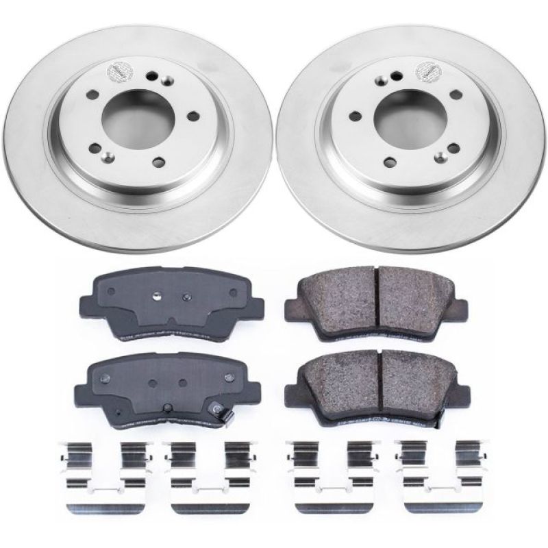 PSB Z17 Evolution Coated Kit - Power Stop 2015 Hyundai Sonata Rear Z17 Evolution Geomet Coated Brake Kit