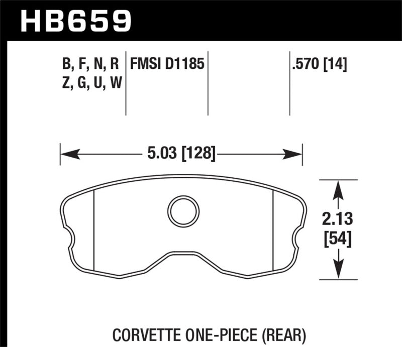 HAWK HPS Brake Pad Sets - Hawk 06-10 Chevy Corvette (Improved Pad Design) Rear HPS Street Brake Pads