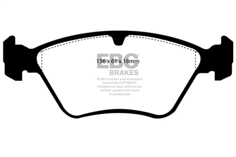 EBC Ultimax2 Brake Pad Sets - EBC 94-96 Saab 900 2.0 Turbo Ultimax2 Front Brake Pads
