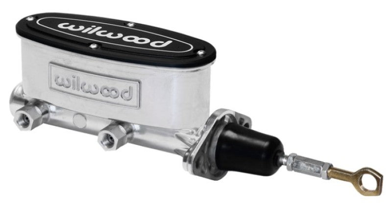 WIL Master Cylinder - Wilwood High Volume Tandem M/C - 15/16in Bore Ball Burnished-W/Pushrod - Early Mustang