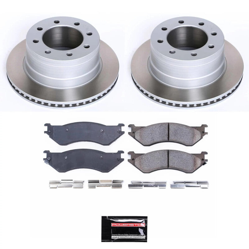 PSB Semi-Coated Rotor Kits - Power Stop 03-08 Dodge Ram 3500 Rear Semi-Coated Rotor Kit