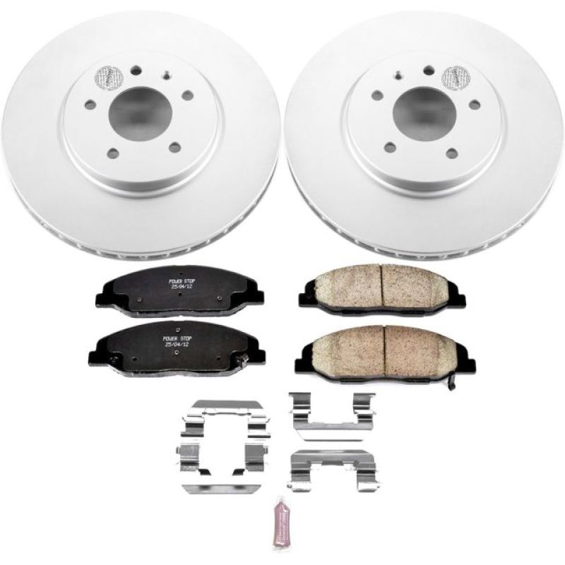 PSB Z17 Evolution Coated Kit - Power Stop 09-11 Cadillac STS Front Z17 Evolution Geomet Coated Brake Kit