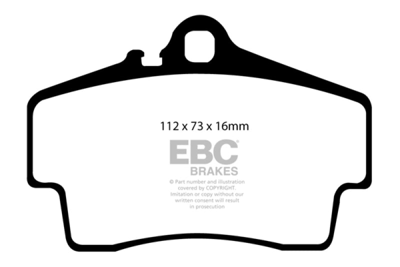 EBC Redstuff Brake Pad Sets - EBC 98-05 Porsche 911 (996) (Cast Iron Rotor only) 3.4 Carrera 2 Redstuff Rear Brake Pads