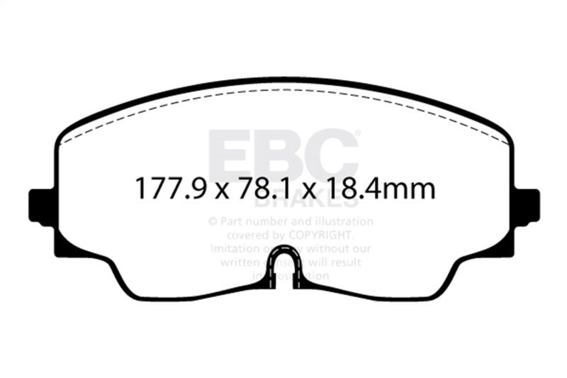 EBC Bluestuff Brake Pad Sets - EBC 2022+ Volkswagen Golf R (Mk8) Bluestuff Front Brake Pads