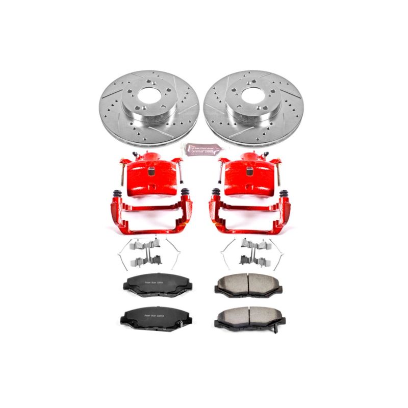 PSB Z36 Truck & Tow Kit w/Cals - Power Stop 02-04 Honda CR-V Front Z36 Truck & Tow Brake Kit w/Calipers