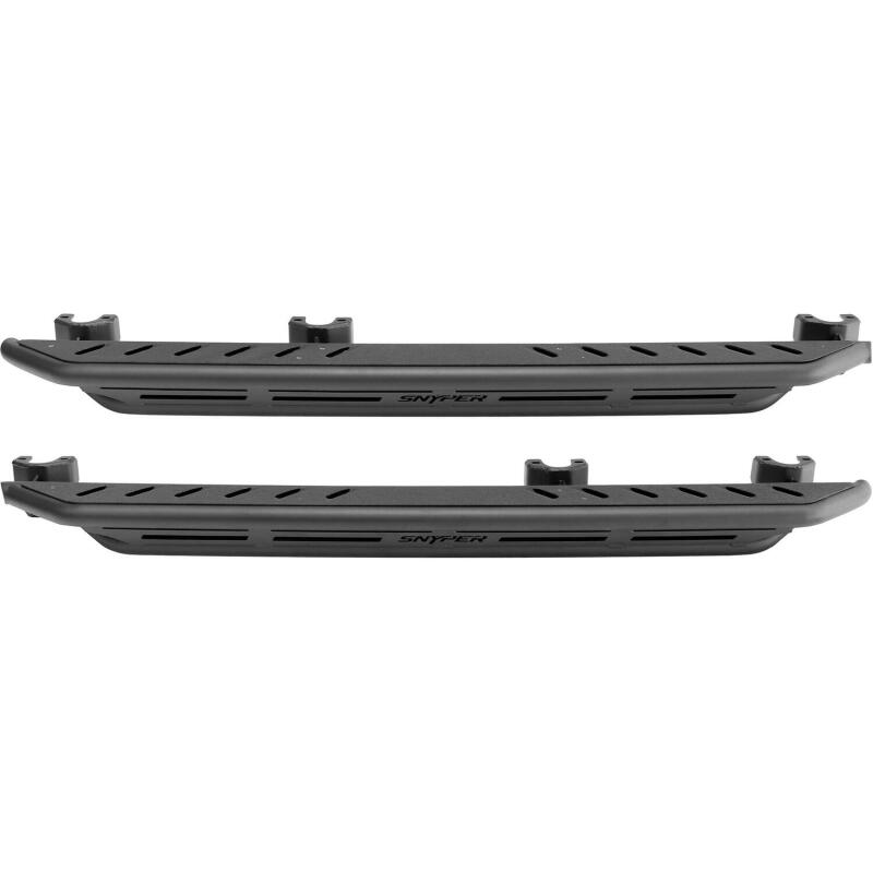 WES Snyper Rock Rail Steps - Westin/Snyper 07-17 Jeep Wrangler Unlimited Triple Tube Rock Rail Steps - Textured Black