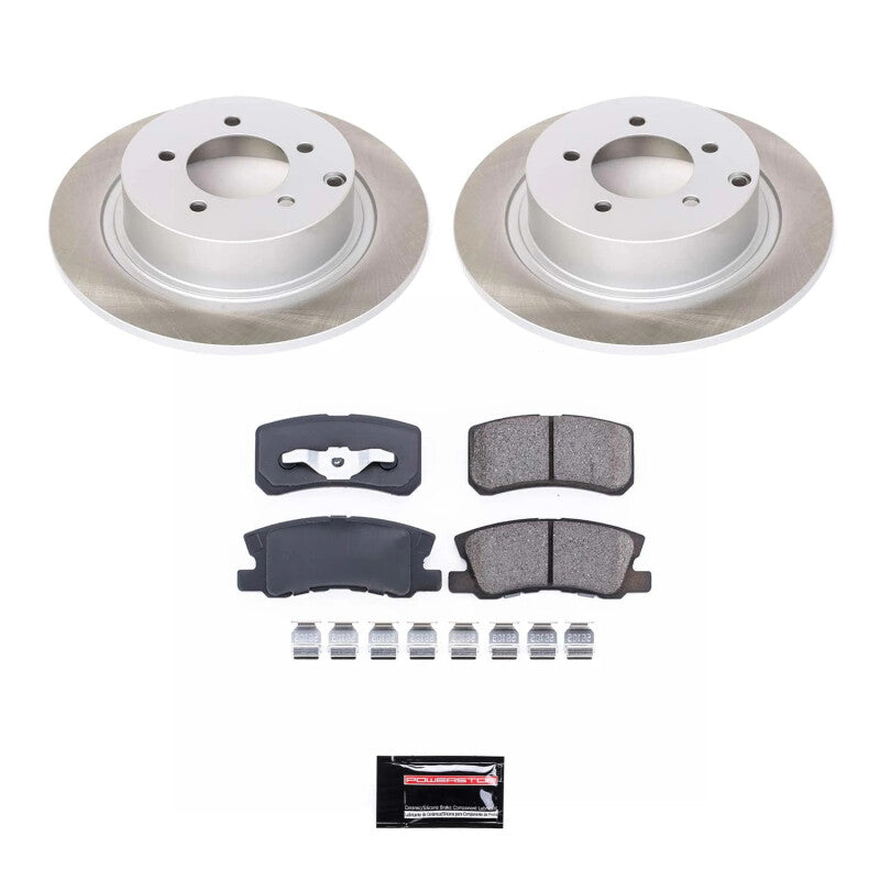PSB Semi-Coated Rotor Kits - Power Stop 11-12 Mitsubishi Outlander Sport Rear Semi-Coated Rotor Kit