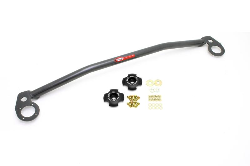 BMR Strut Tower Braces - BMR 2010 5th Gen Camaro Front 2-Point Strut Tower Brace - Black Hammertone