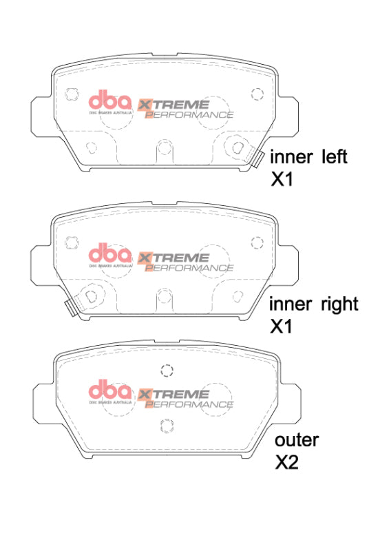 DBA XP Performance Brake Pads - DBA 2017+ Mitsubishi Eclipse Cross XP Performance Rear Brake Pads