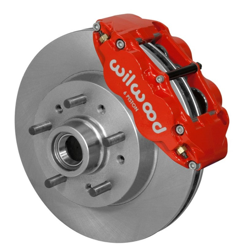 WIL Superlite Brake Kit - Wilwood Narrow Superlite 6R Front Brake Kit 11.86in Red 64-70 GM C10 w/ Factory Drum Spindles