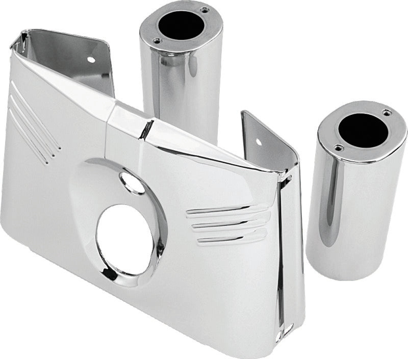 BKC Fork Accessories - Bikers Choice 86-08 FLST Chrome 5 Piece Tin Fork Cover Kit