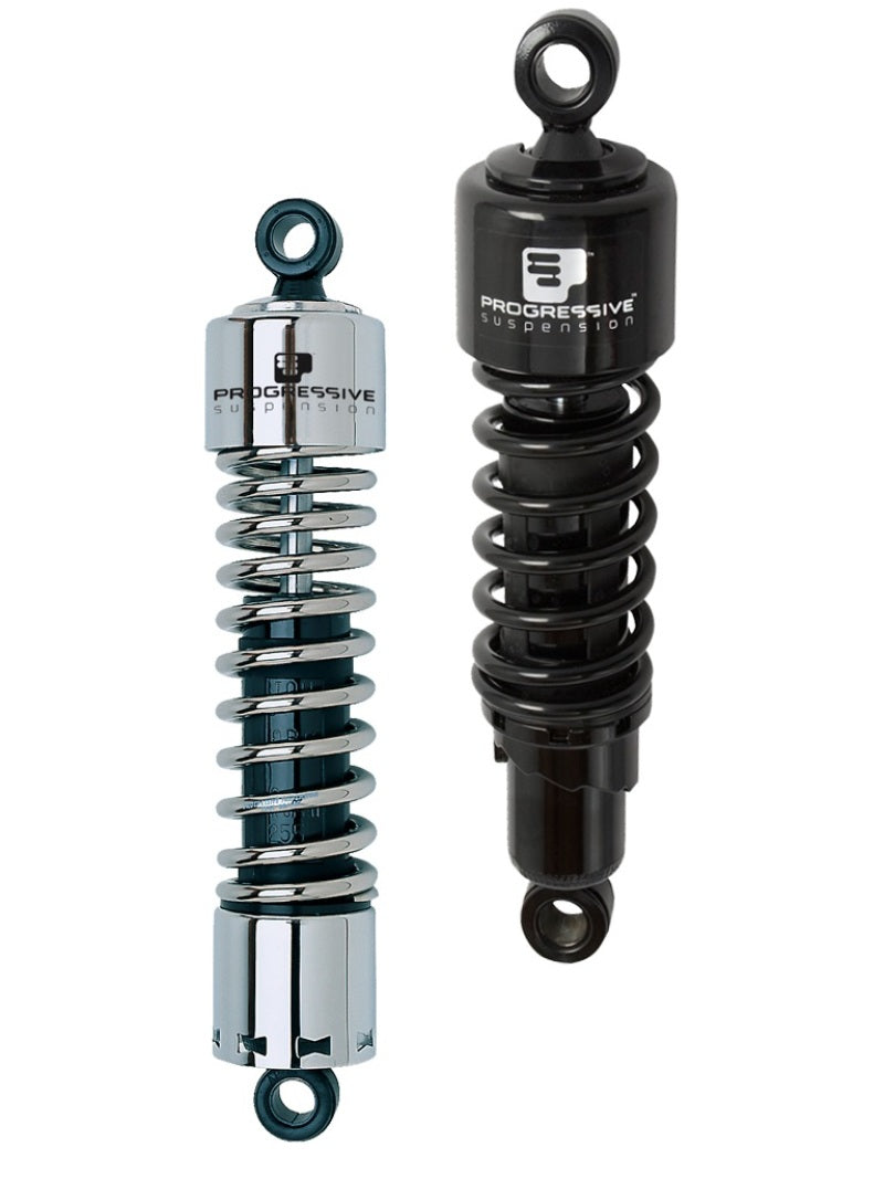 PGR 412 Shocks - Progressive Triumph 412 Series Shocks 14.25in Heavy Duty - Chrome