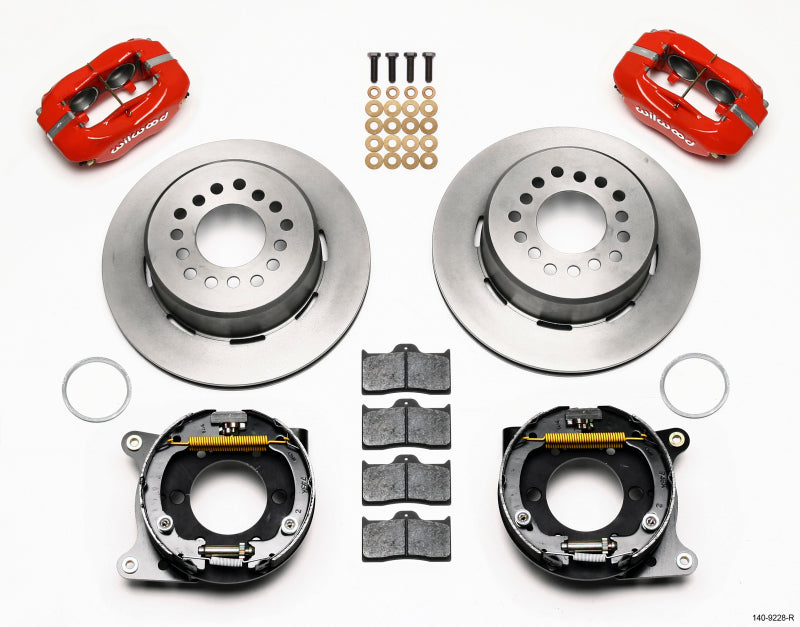 WIL Dynalite Brake Kit - Wilwood Forged Dynalite P/S Park Brake Kit-Red 2005-2014 Mustang