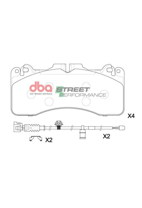 DBA SP Performance Brake Pads - DBA 16-20 Lexus GS F SP Performance Front Brake Pads
