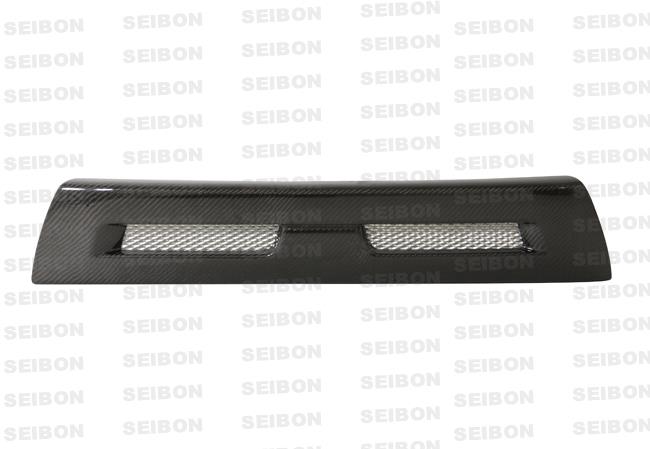 SEI Grilles - Seibon 08-12 Mitsubishi Lancer Evo X Shaved Emblem Carbon Fiber Front Grill does not fit MR model