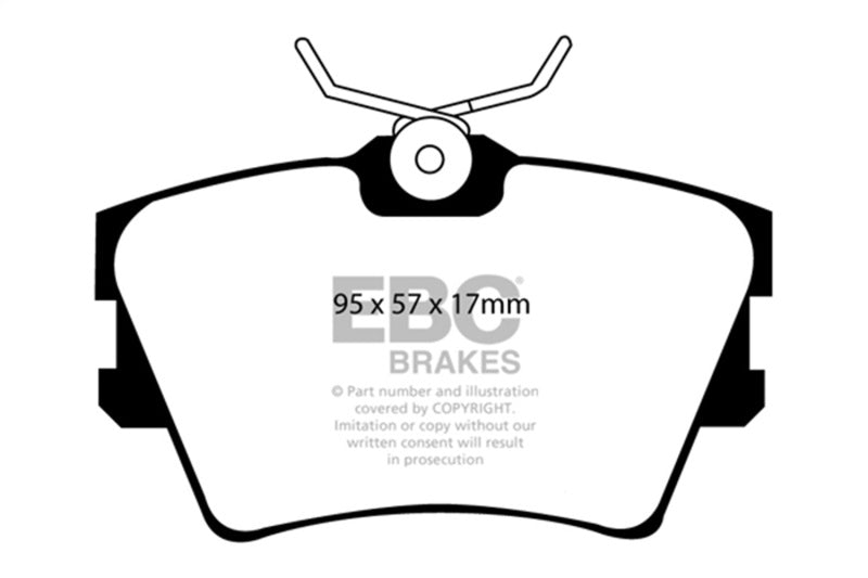 EBC Greenstuff Brake Pad Sets - EBC 96-98 Volkswagen Eurovan 2.5 Vented Rotors Greenstuff Rear Brake Pads