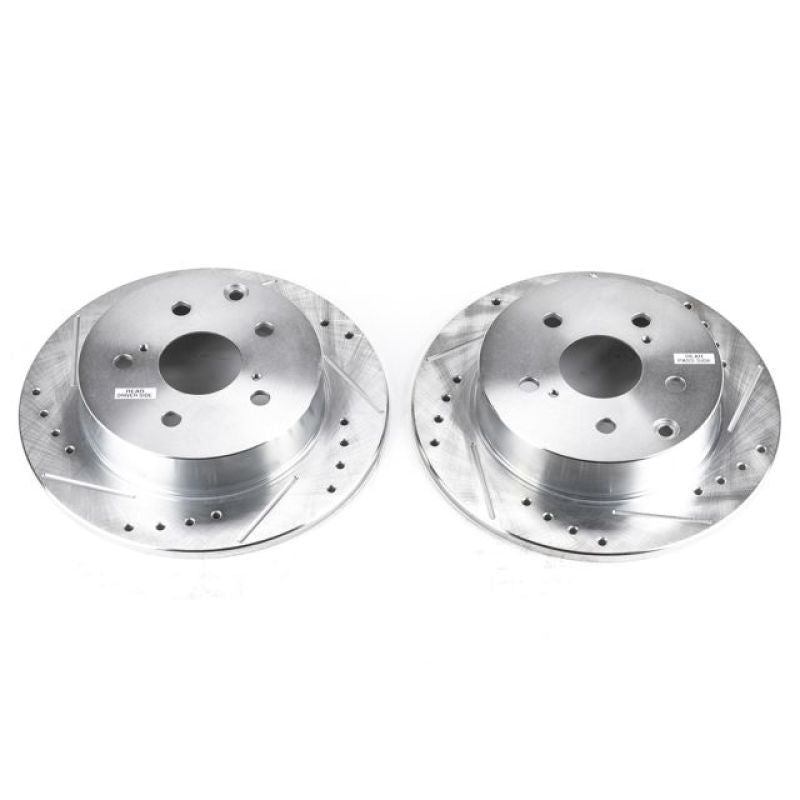 PSB Evolution Drill/Slot Rotor - Power Stop 09-10 Pontiac Vibe Rear Evolution Drilled & Slotted Rotors - Pair
