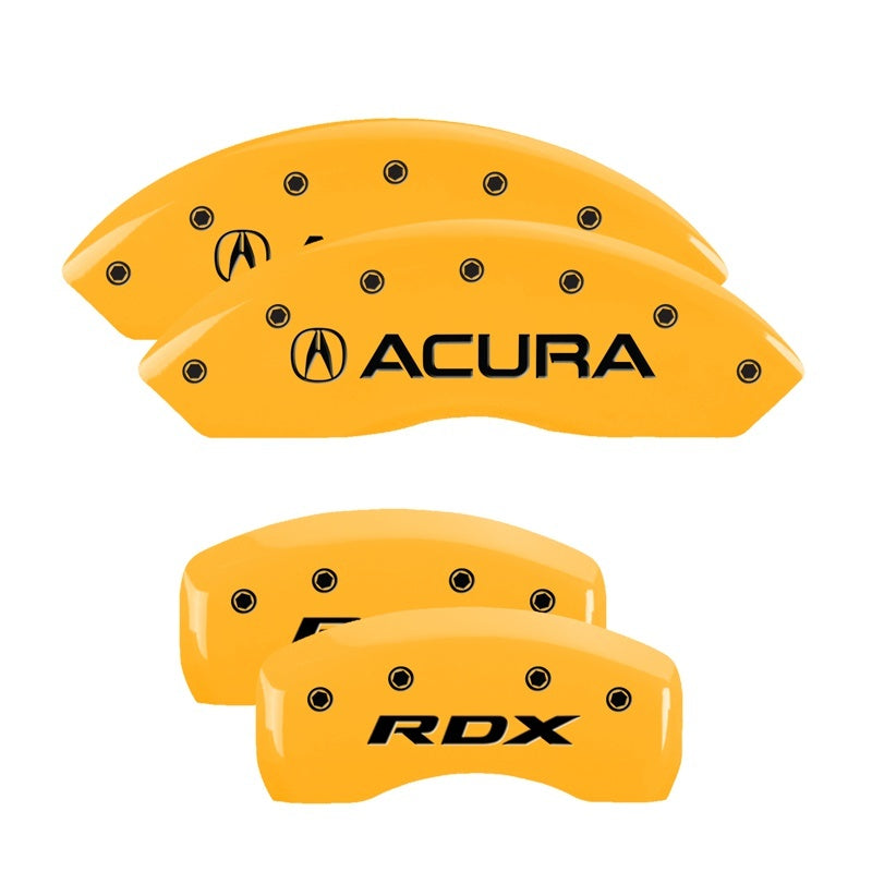 MGP Caliper Covers 4 Logo - MGP 4 Caliper Covers Engraved Front Acura Rear RDX Yellow Finish Black Char 2016 Acura RDX