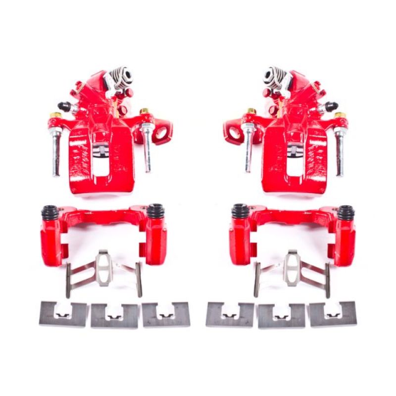 PSB Red Calipers - Power Stop 06-11 Acura CSX Rear Red Calipers w/Brackets - Pair