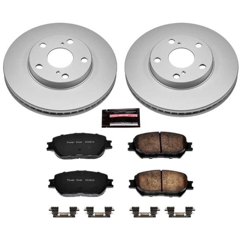PSB Z17 Evolution Coated Kit - Power Stop 02-06 Toyota Camry Front Z17 Evolution Geomet Coated Brake Kit