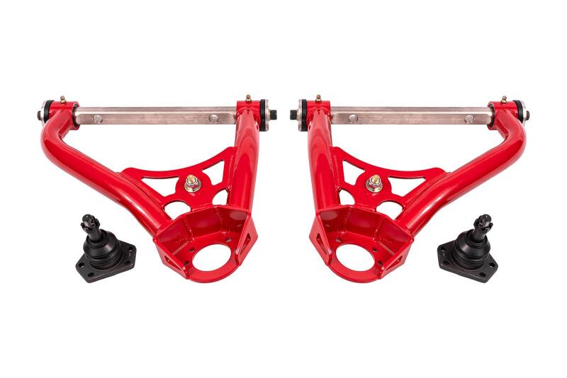BMR Control Arms - BMR 68-74 Chevrolet Nova Non-Adj. Upper A-Arms w/ STD. Ball Joint (Delrin) - Red