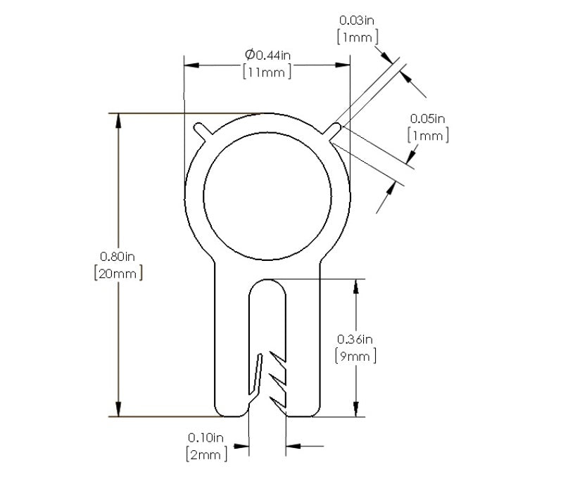 AFE Intake Replacement Parts - aFe MagnumFORCE Spare Parts Trim Seal Kit (1/16IN X 7/16IN) x 36IN L