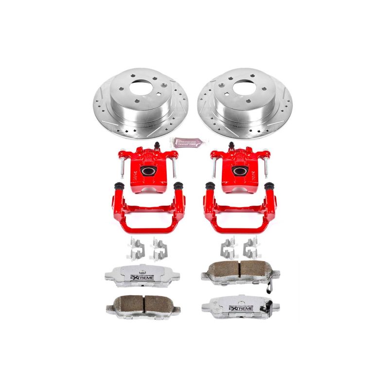 PSB Z26 Street Kit w/Cals - Power Stop 10-12 Nissan Altima Rear Z26 Street Warrior Brake Kit w/Calipers