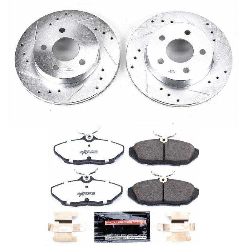 PSB Z26 Street Warrior Kit - Power Stop 93-97 Ford Thunderbird Rear Z26 Street Warrior Brake Kit