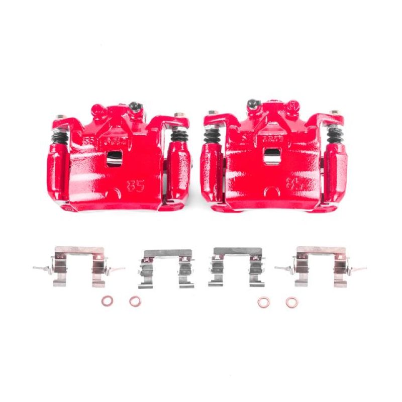 PSB Red Calipers - Power Stop 11-17 Nissan Juke Front Red Calipers w/Brackets - Pair