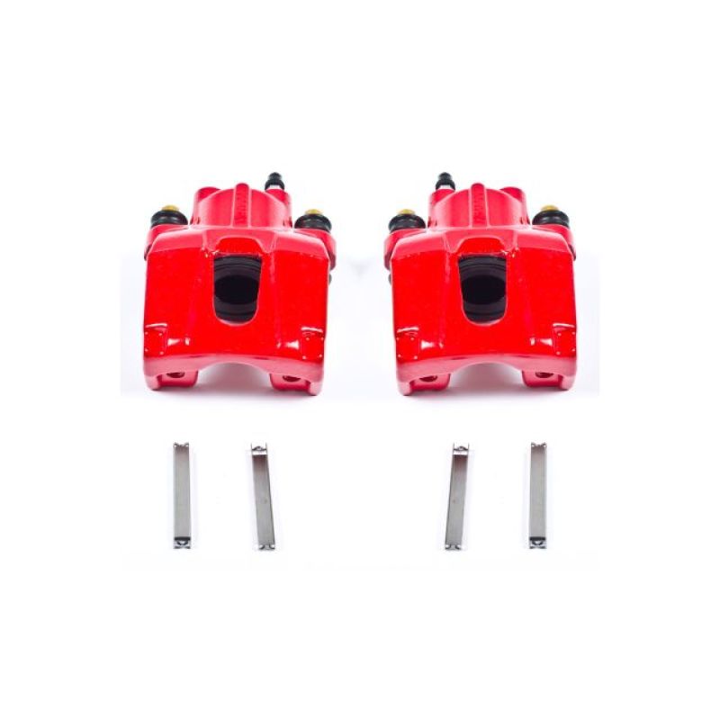 PSB Red Calipers - Power Stop 06-10 Jeep Commander Rear Red Calipers w/o Brackets - Pair