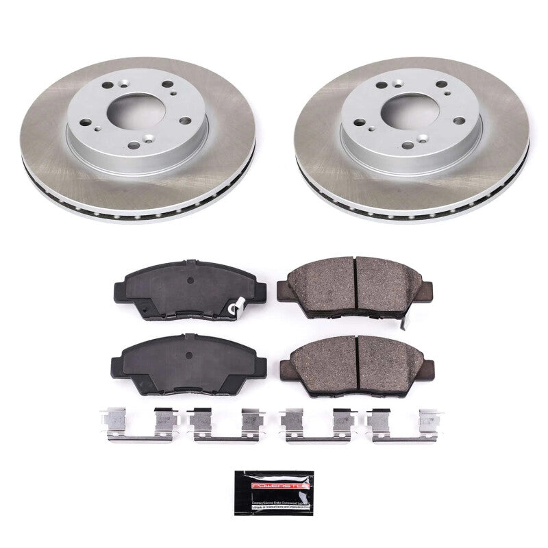 PSB Semi-Coated Rotor Kits - Power Stop 11-15 Honda CR-Z Front Semi-Coated Rotor Kit