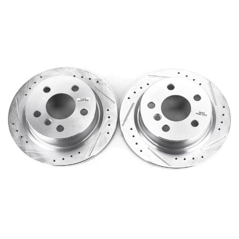 PSB Evolution Drill/Slot Rotor - Power Stop 14-19 Mini Cooper Rear Evolution Drilled & Slotted Rotors - Pair