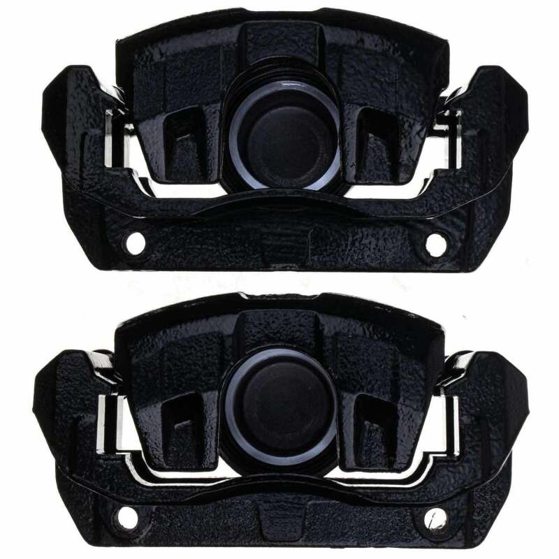 PSB Black Calipers - Power Stop 01-03 Acura CL Front Black Caliper - Pair w/Bracket