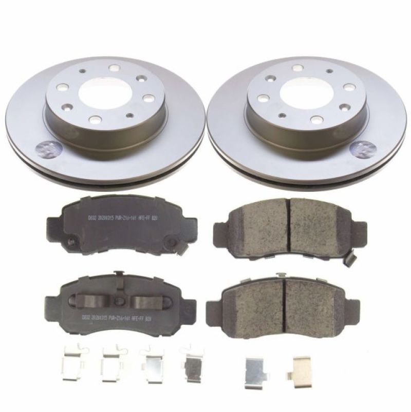 PSB Z17 Evolution Coated Kit - Power Stop 00-06 Honda Insight Front Z17 Evolution Geomet Coated Brake Kit