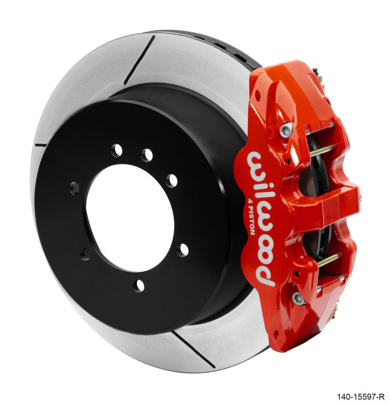 WIL Aero Brake Kit - Wilwood AERO4 RearTruck Kit 14.25in Red 1997-2018 Nissan Y61 Patrol w/lines
